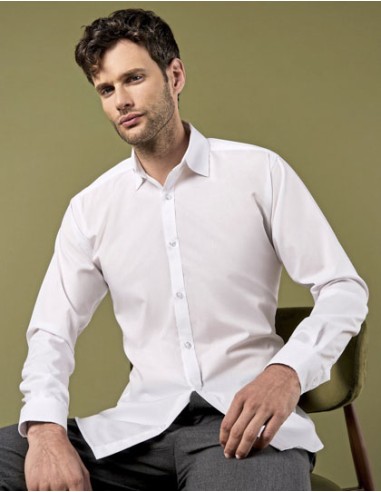 KUS-KK192-Mens Slim Fit Business Shirt Long Sleeve